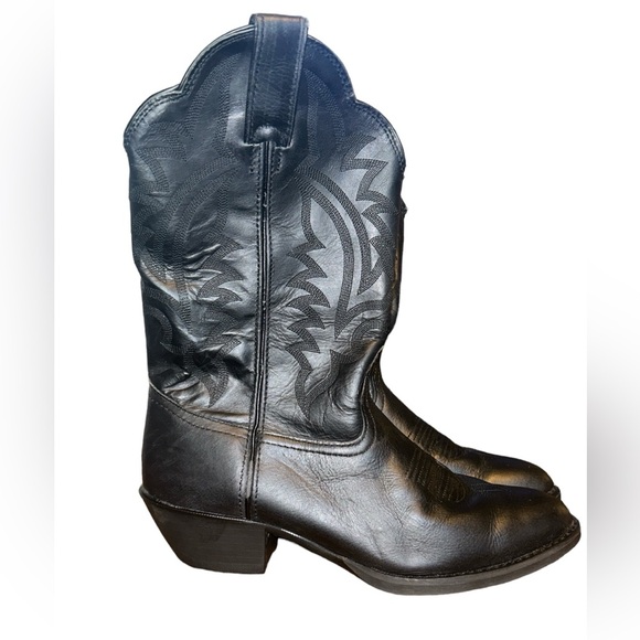 Men's Tony Lama Stallion BB2024L Handcrafted Black Cowboy Boots - Size 8.5B - Picture 8 of 8